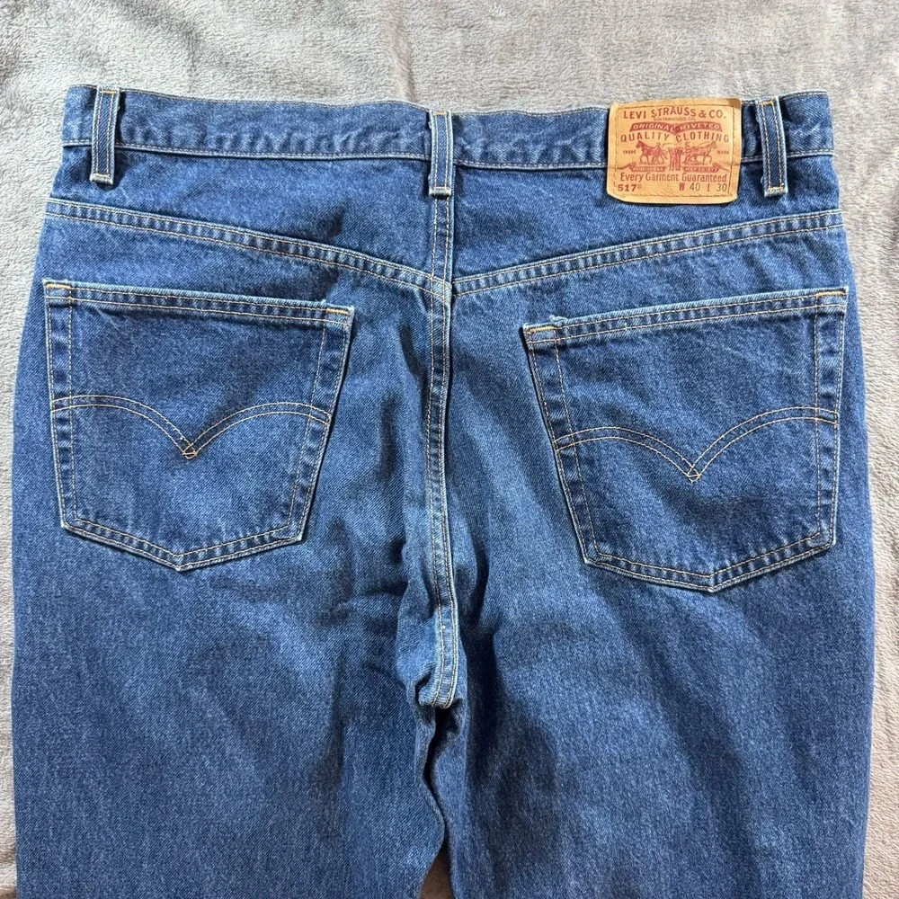 Vintage Levi's 517 Jeans Men's 40x30 (Fits 38x30) Blue Boot‎ Cut 90s Made In USA